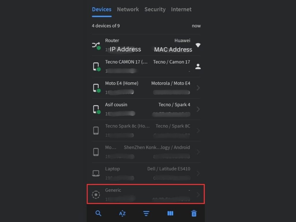 Fing-Network-Tools-Device-identification